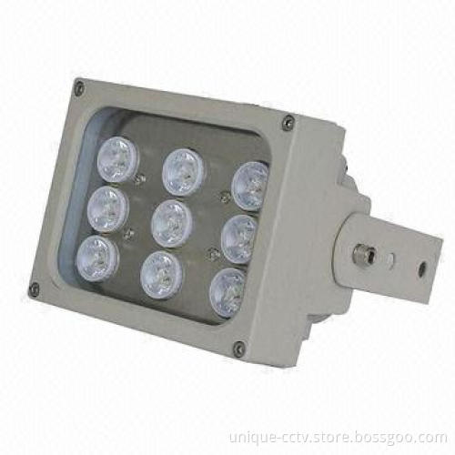 IR Illuminator w/ 9pcs 2W Dot-matrix IR LED, IP66 Waterproof and -40 to 55°C Working Temperature